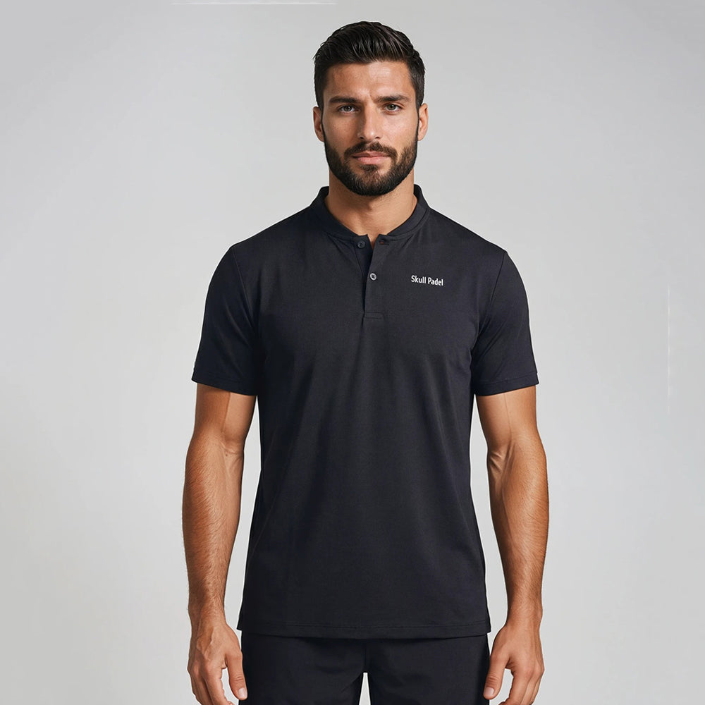 Padel shirt - Black White polo