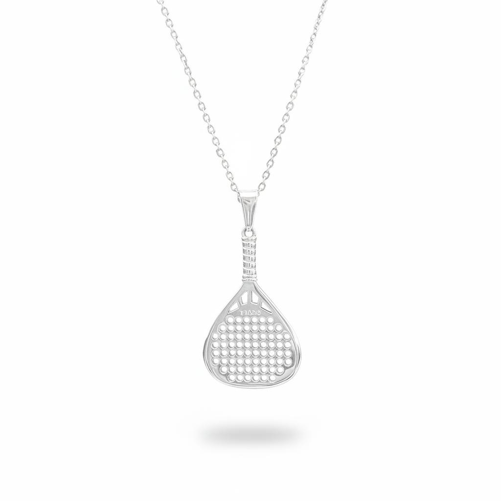 Skull Padel Necklace - Silver