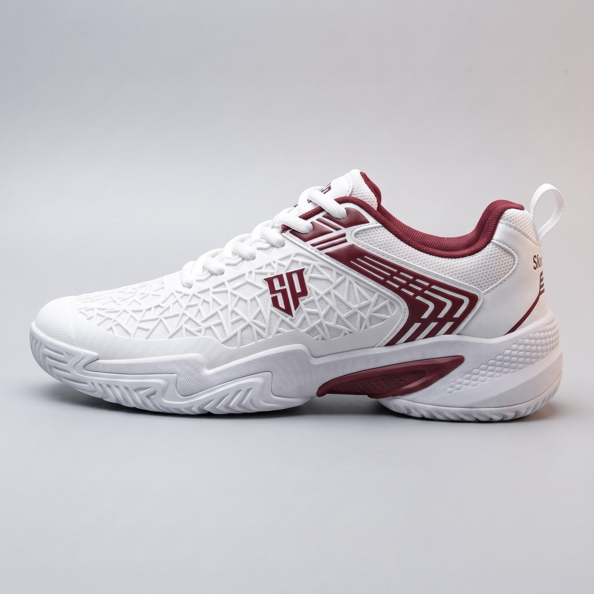 Padelschoenen - Wit Donkerrood