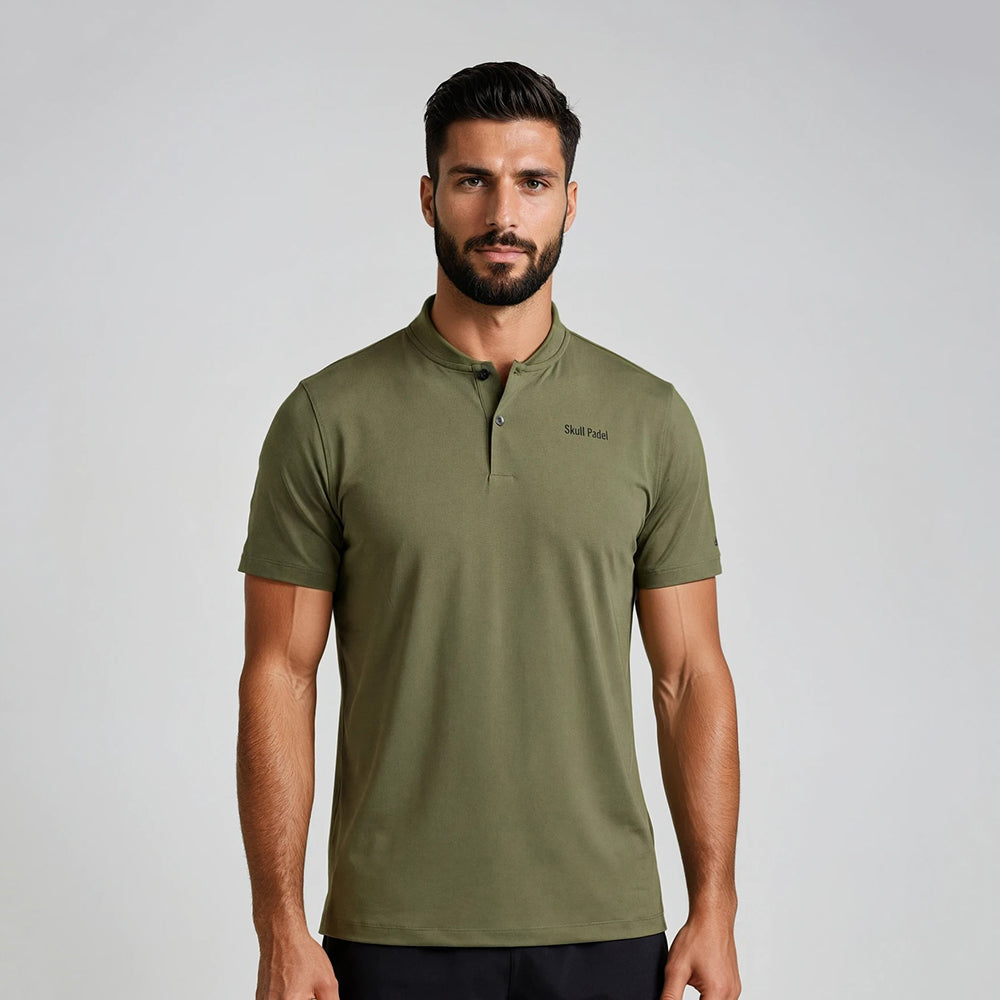 Padel shirt - Camo green polo