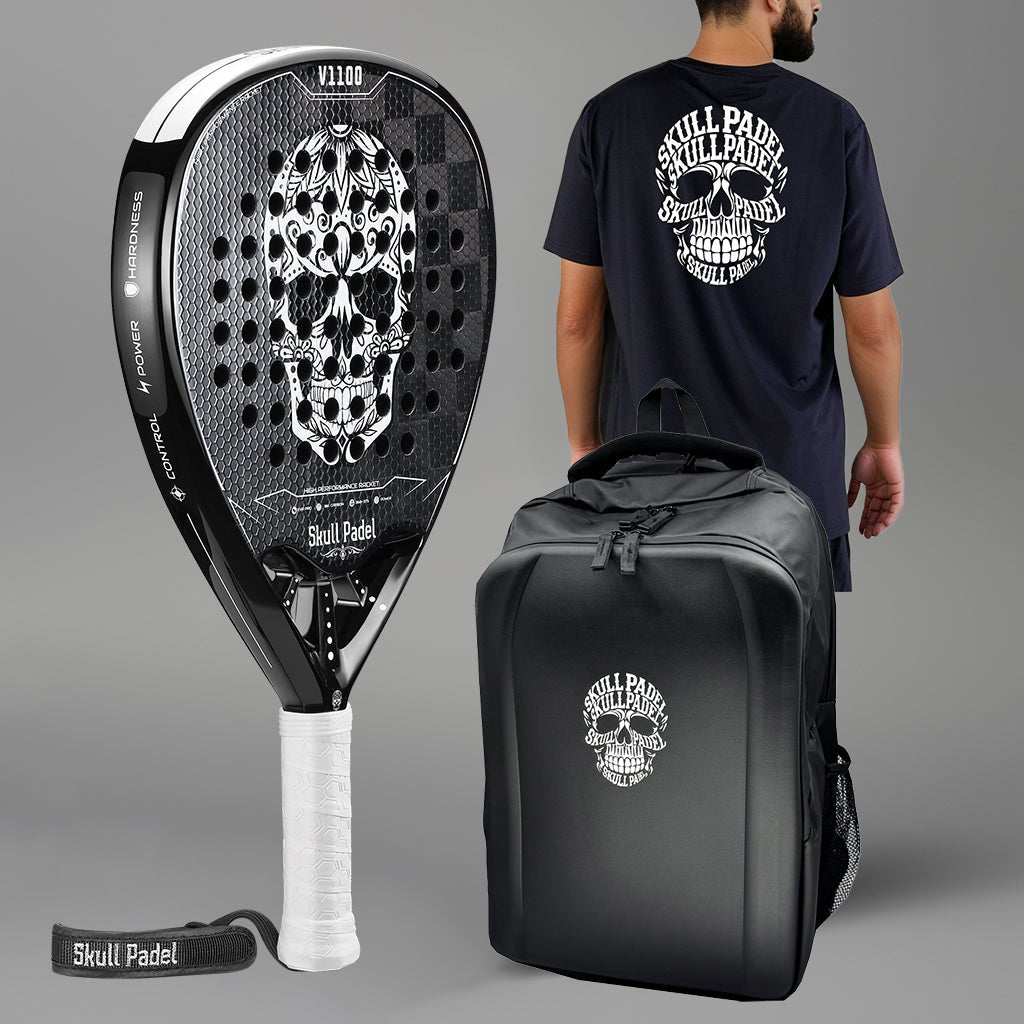 Combi Pack: V1100 - BAG - SHIRT - Skull Padel