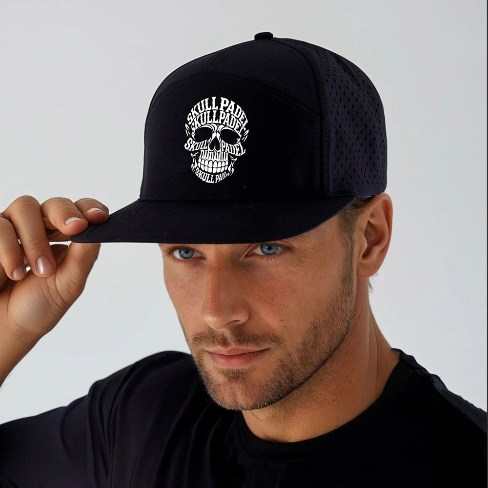 Padel Cap - Black White - Skull Padel