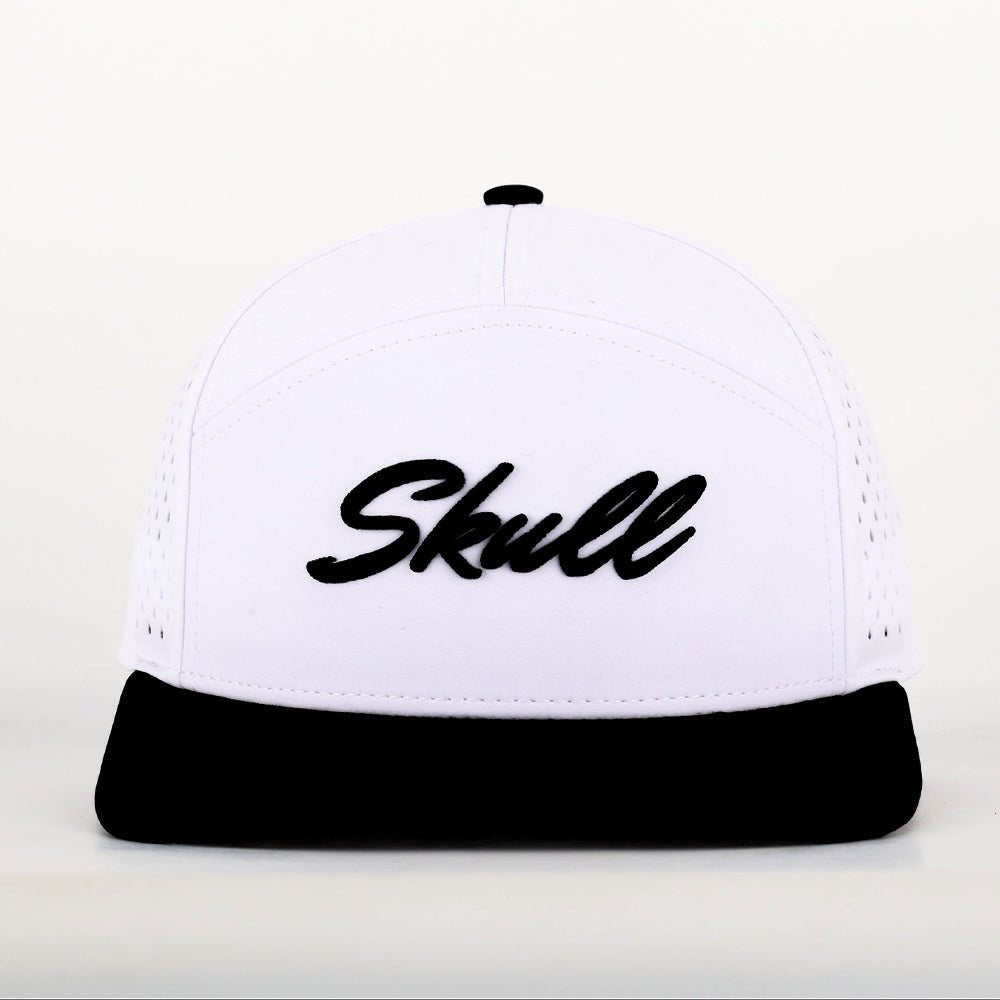 Padel Cap - Retro White Black - Skull Padel
