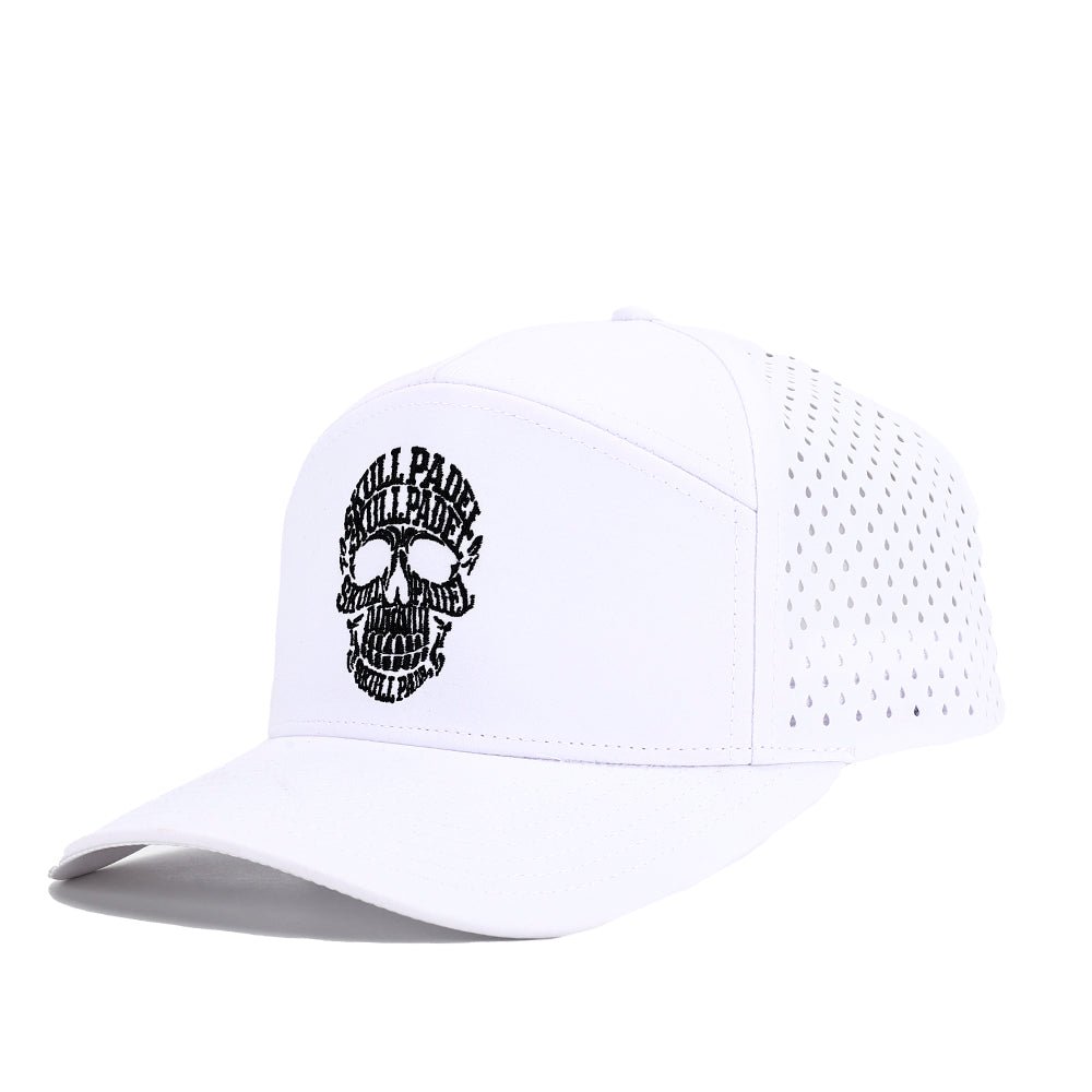 Padel Cap - White Black - Skull Padel