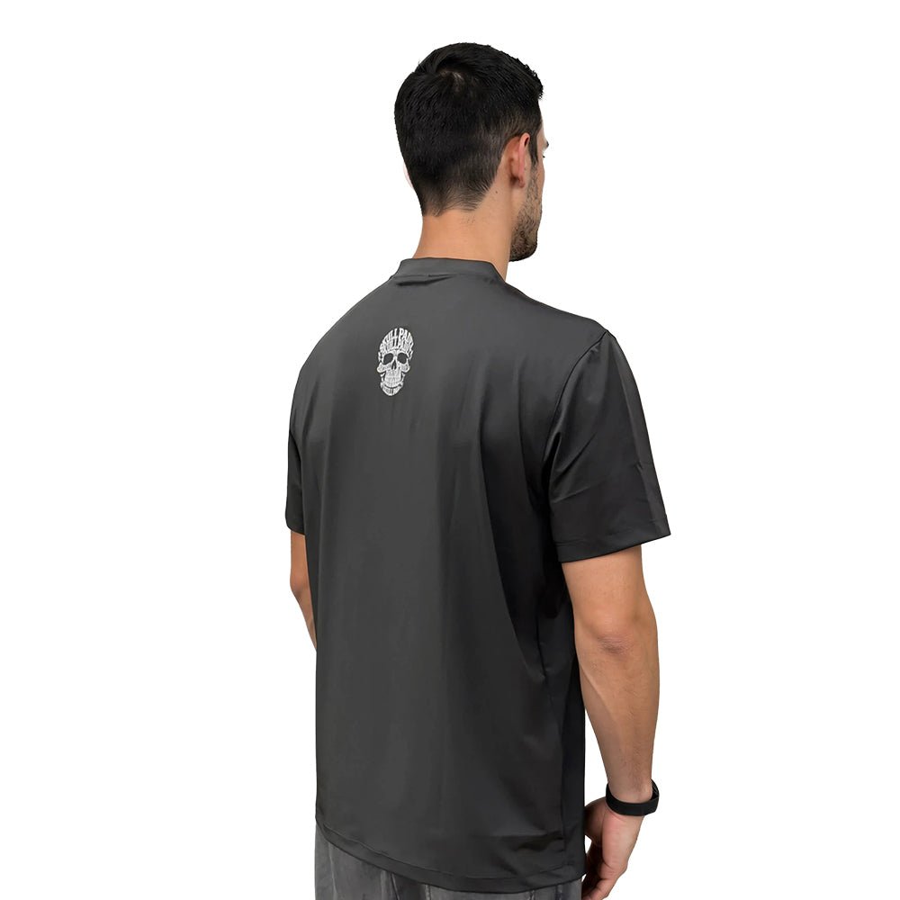 Padel shirt - Black White polo - Skull Padel