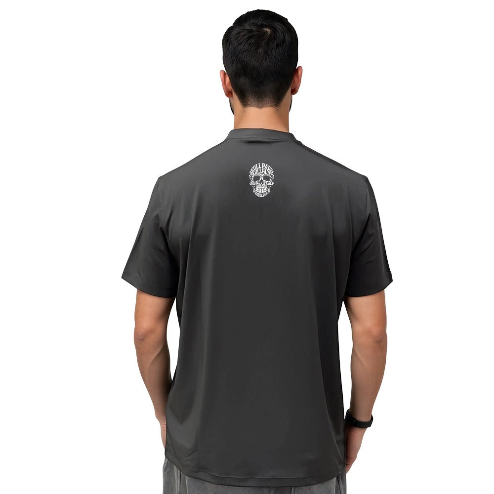 Padel shirt - Black White polo - Skull Padel