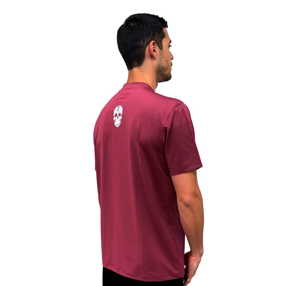Padel shirt - Dark Red polo - Skull Padel