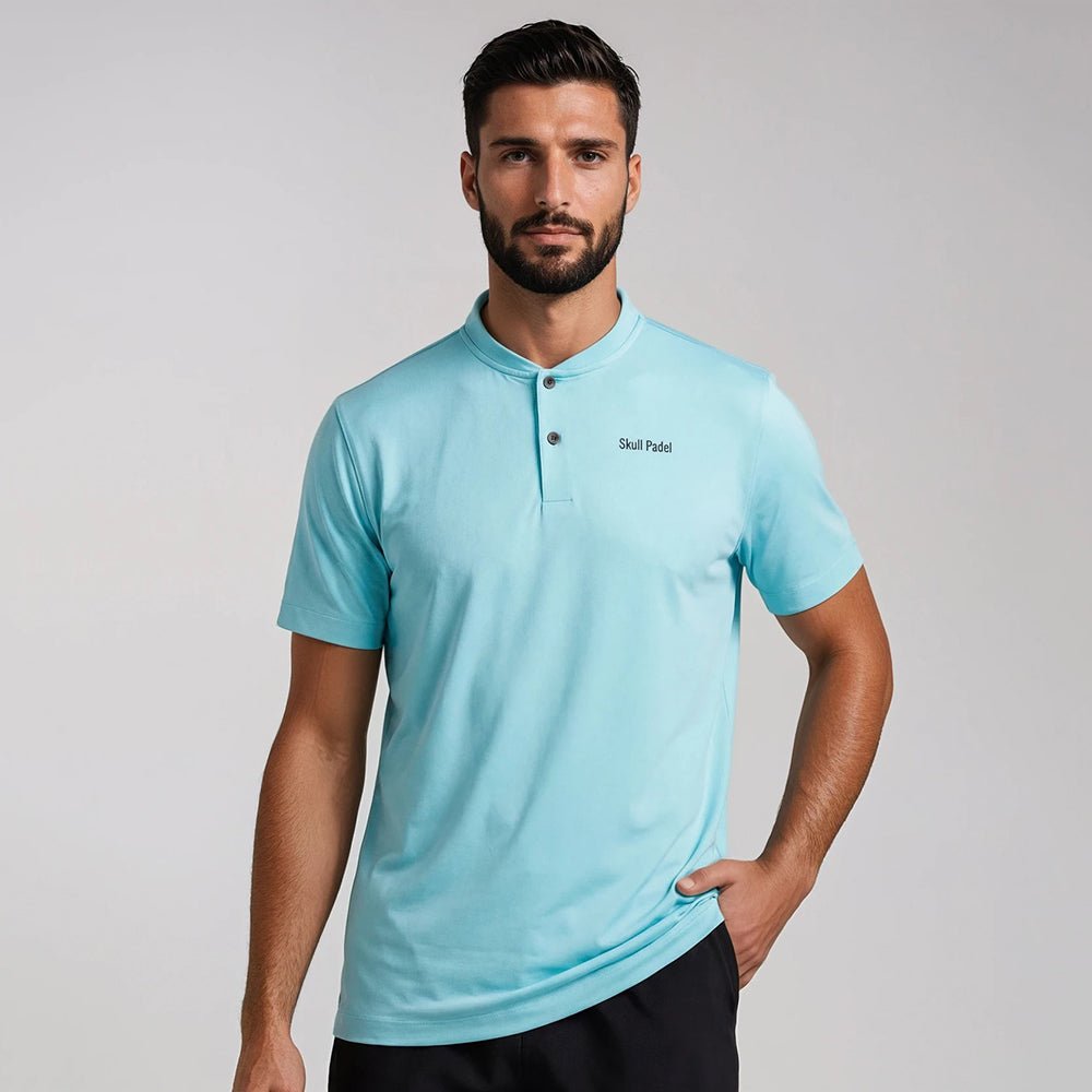 Padel shirt - Turquoise polo - Skull Padel