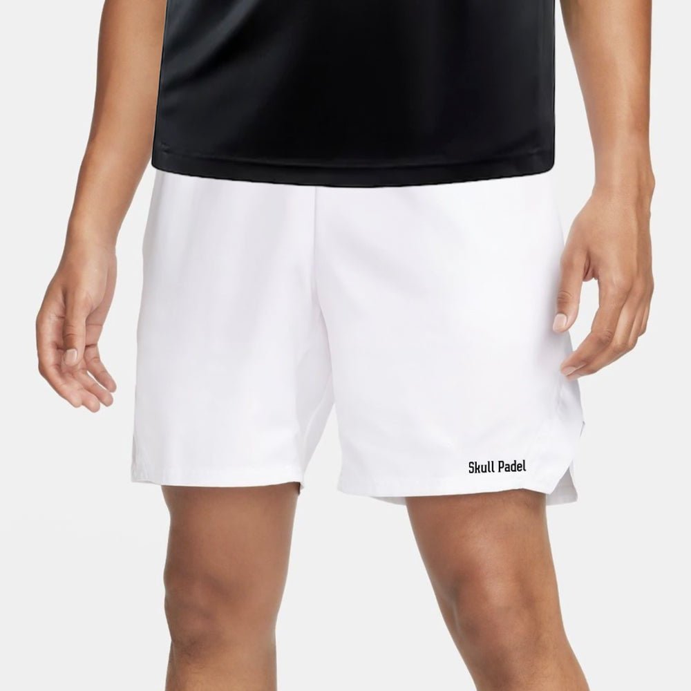 Padel Sportshort Men - White Black - Skull Padel
