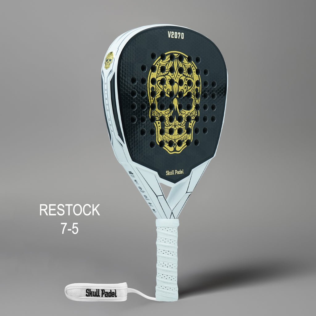 V2070 - White Gold 24K - Skull Padel