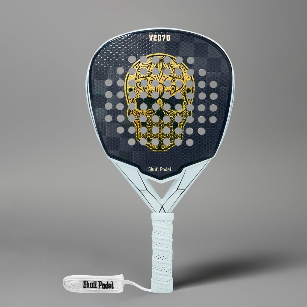 V2070 - White Gold 24K - Skull Padel