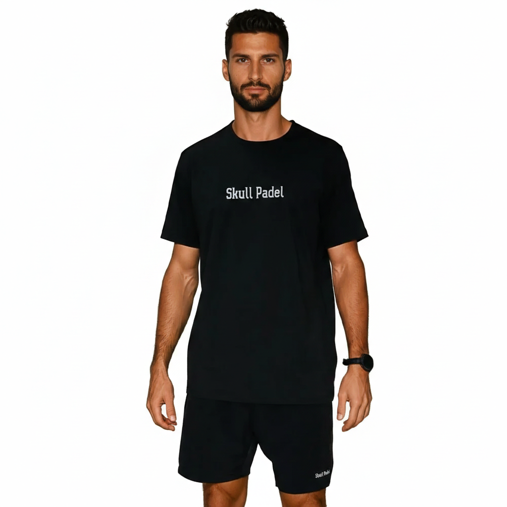 Padel Sportshirt Men  - Black White