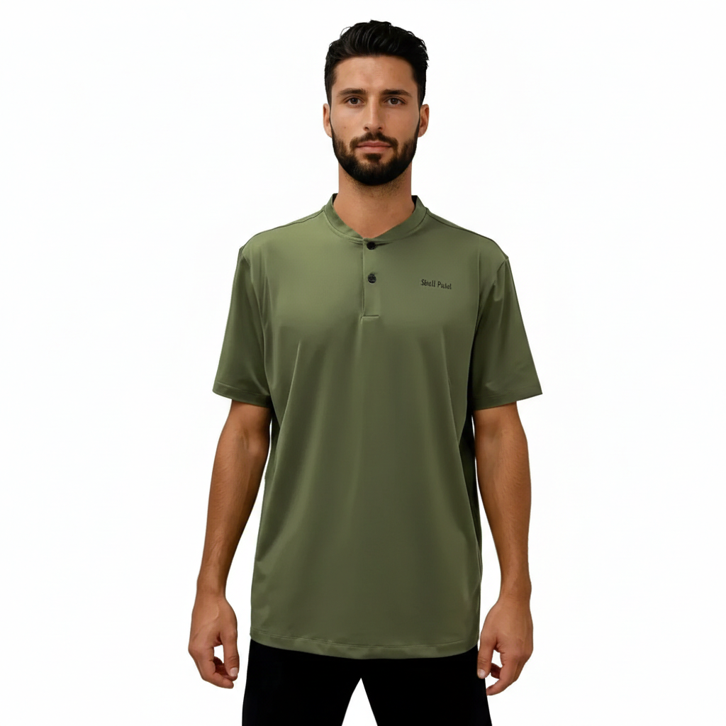Padel shirt - Camo green polo