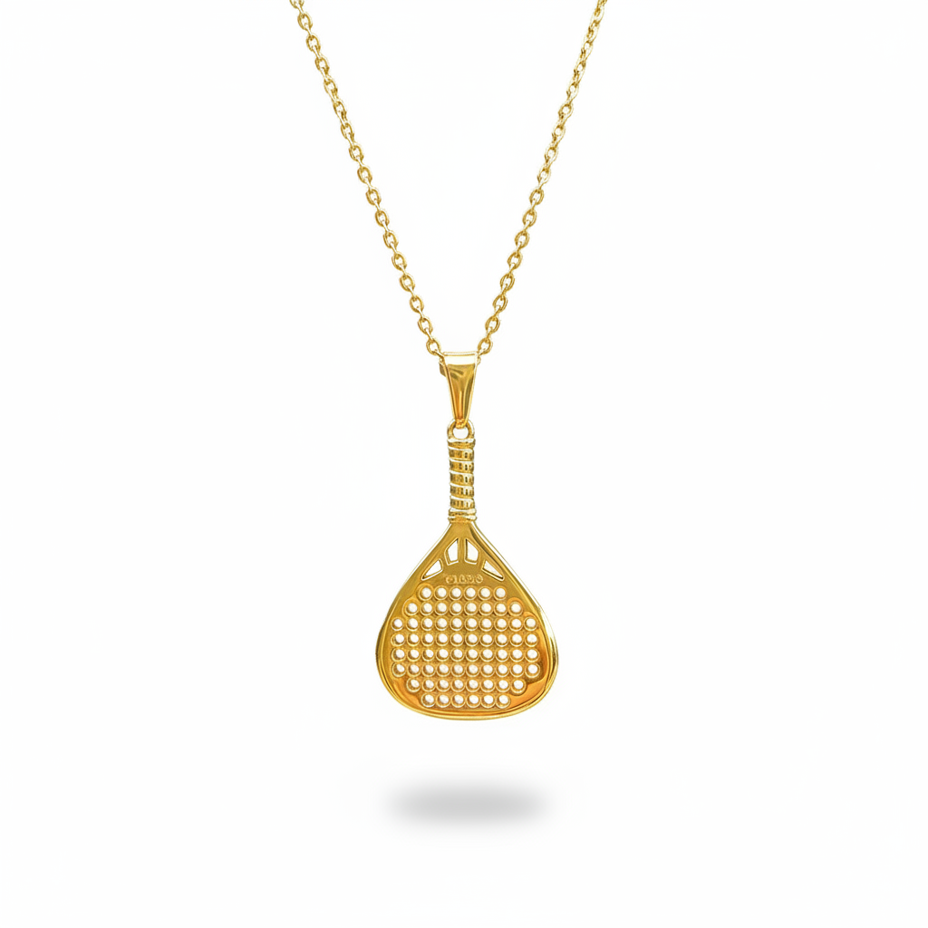 Skull Padel Necklace - Gold