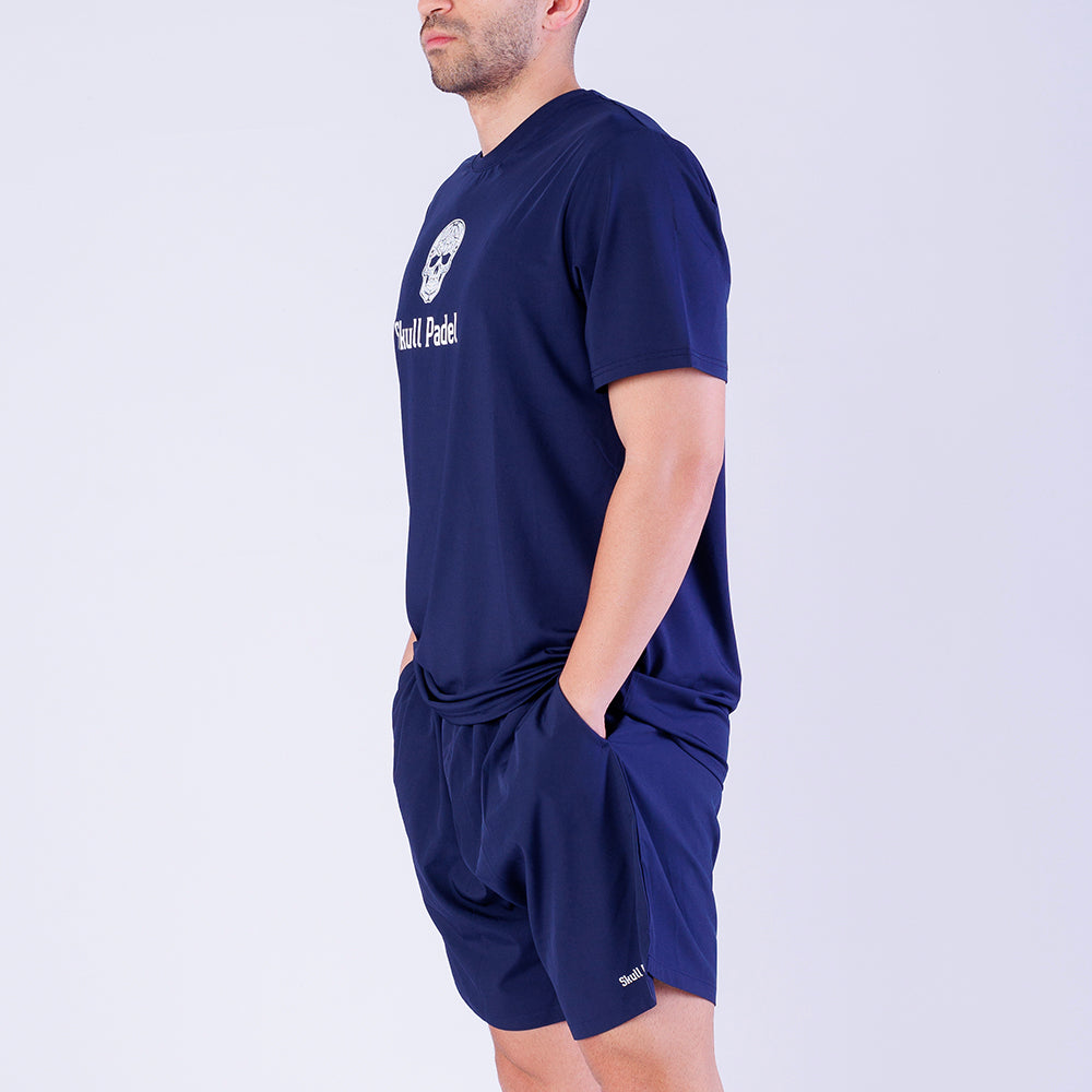 Padel Sportshirt Men  - Blue white
