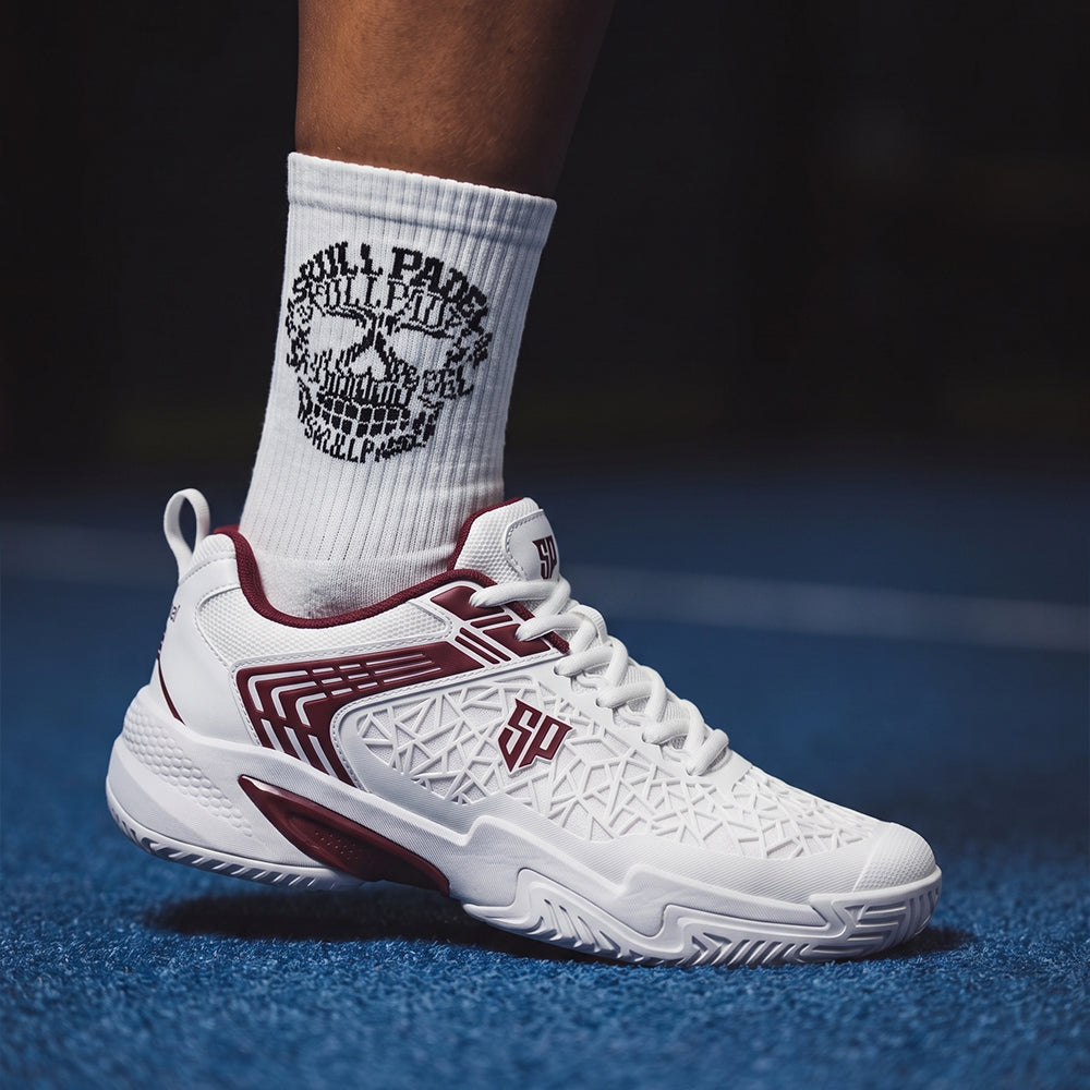 Padelschoenen - Wit Donkerrood