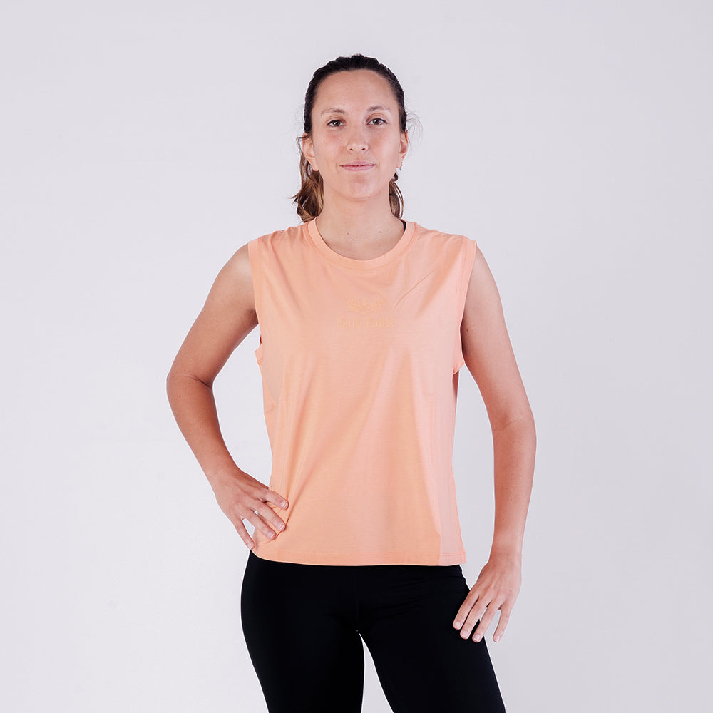 Camiseta deportiva de pádel para mujeres - Naranja Suave