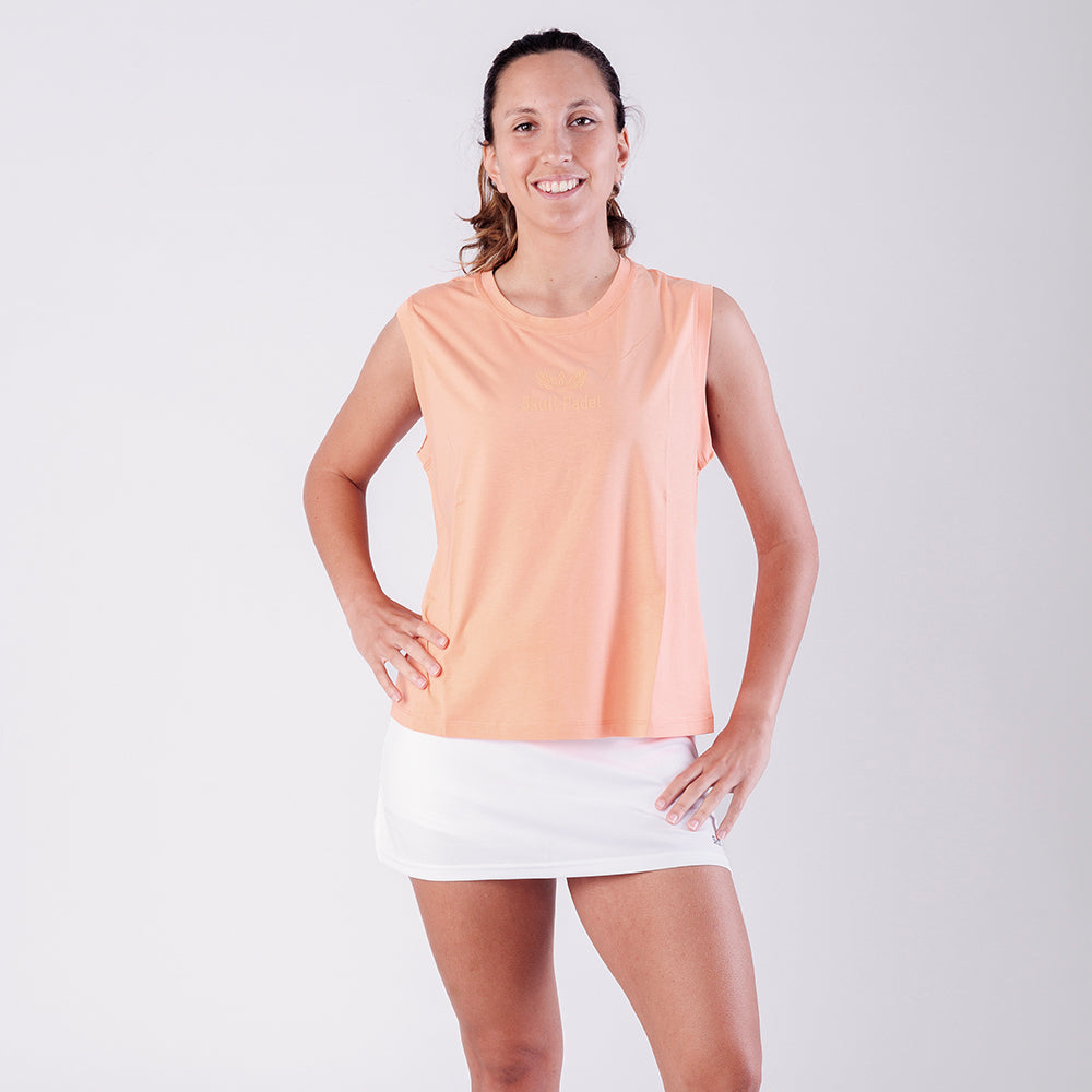 Camiseta deportiva de pádel para mujeres - Naranja Suave