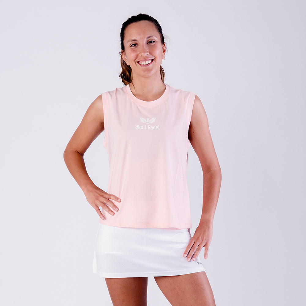 Camiseta deportiva de pádel para mujeres - Rosa Suave