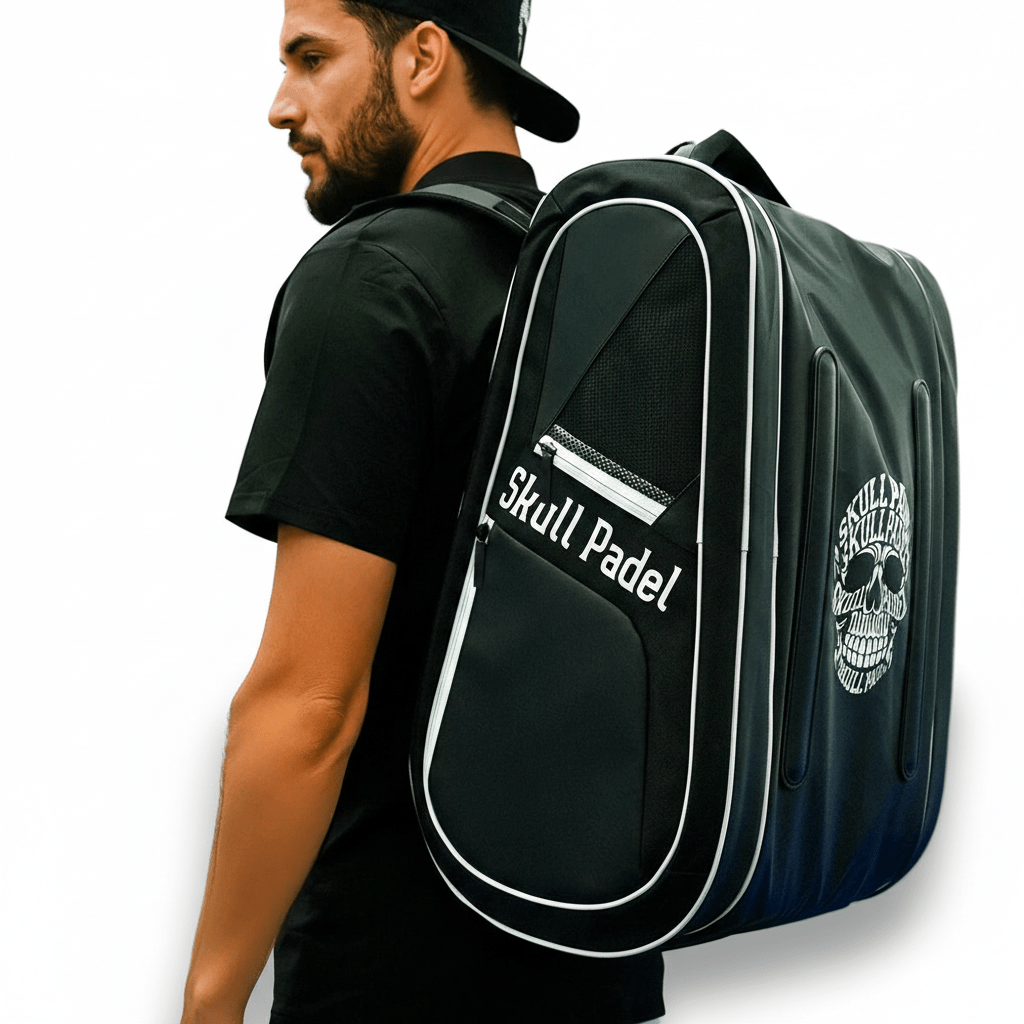 Padel bag XXL - Black & White - Skull Padel