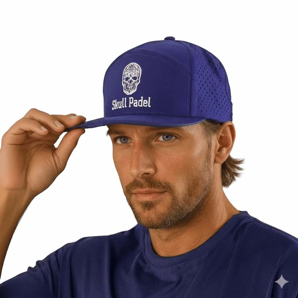 Padel Cap - Blue White - Skull Padel
