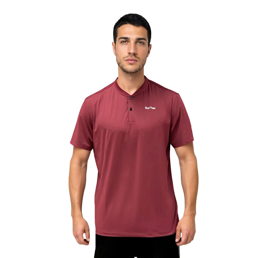 Padel shirt - Dark Red polo - Skull Padel