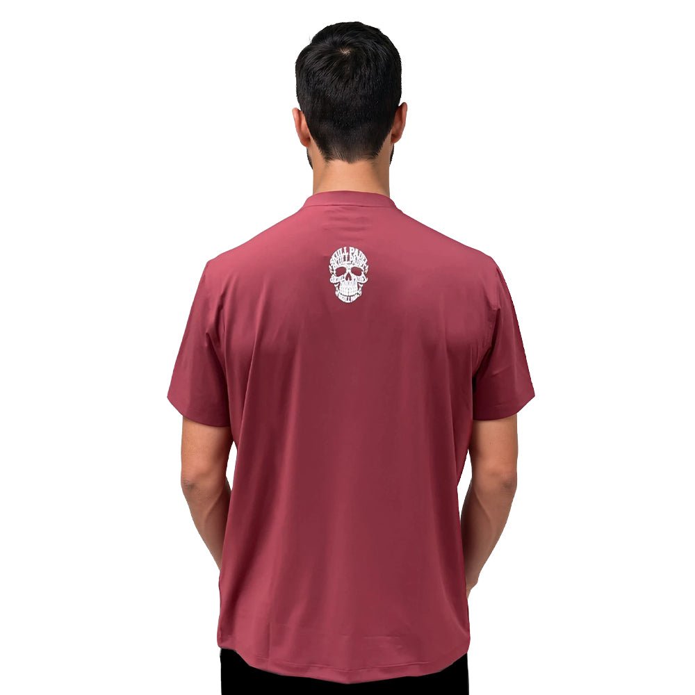 Padel shirt - Dark Red polo - Skull Padel