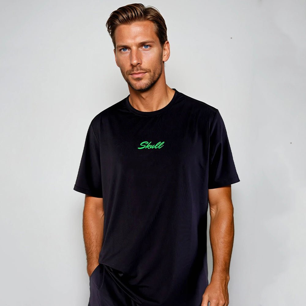 Padel Sportshirt Men Black Green - Main Image