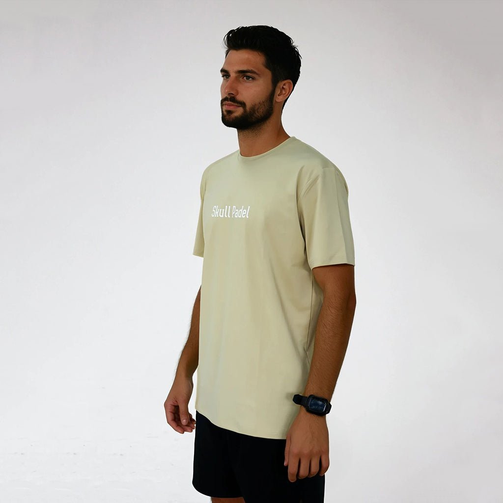 Padel Sportshirt Men - Khaki - Skull Padel