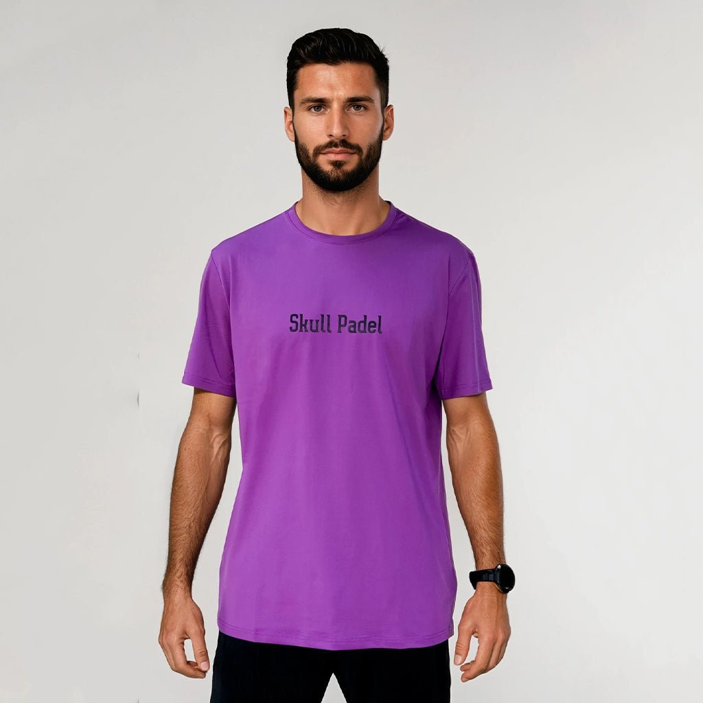 Padel Sportshirt Men - Purple - Skull Padel