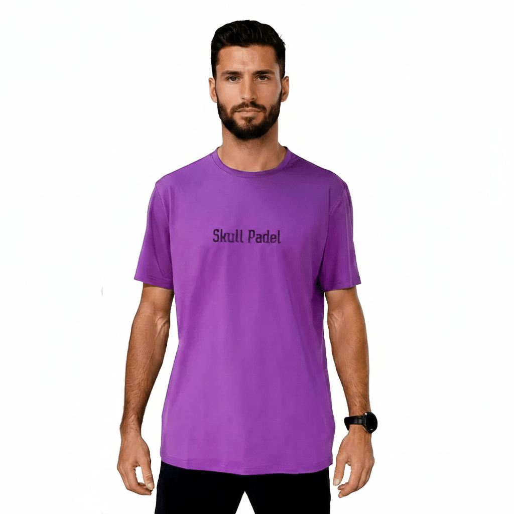 Padel Sportshirt Men - Purple - Skull Padel