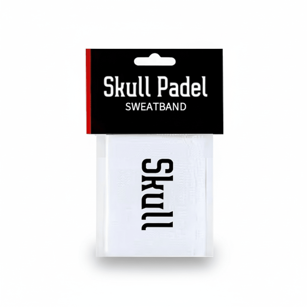 Skull Sweatband - White Black - Skull Padel