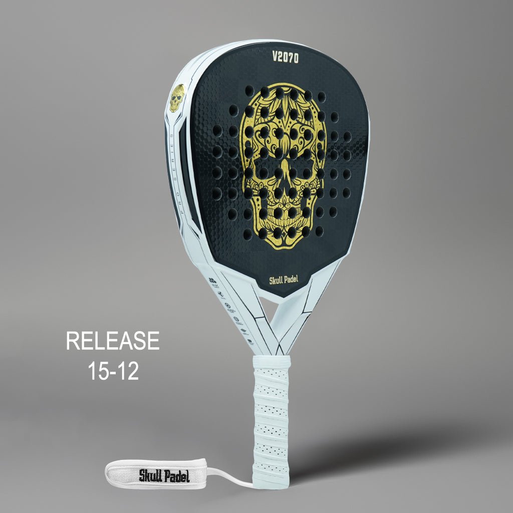 V2070 - White Gold 24K - Skull Padel