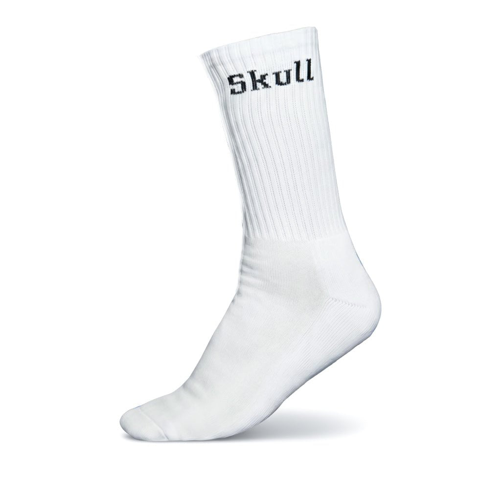 White Skull Padel Socks (1 Pair) - Skull Padel